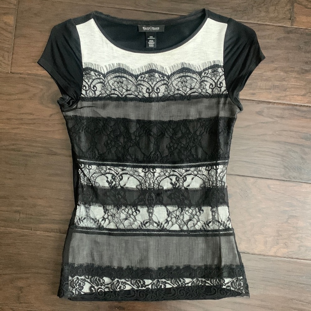 White House Black Market Lacey Top XXS